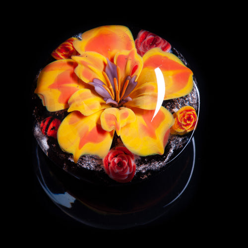 Yellow Flower Memorial Ashes Paperweight